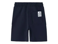 Mørkeblå sweatshorts med lommer og tekstlabel fra Name It 13244129 navy blazer